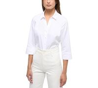 ETERNA Modern Fit Bluse Langarm Hemdkragen Punkte weiß
