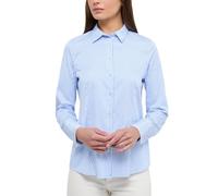 ETERNA Modern Fit Bluse Langarm Hemdkragen Stretch Streifen blau/weiß