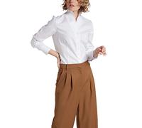 ETERNA Modern Fit Bluse Langarm Stehkragen Punkte weiß Größe 48