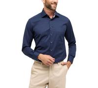 ETERNA Modern Fit Cover Hemd Langarm Blickdicht Twill Nachtblau Größe 40