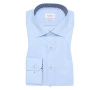 ETERNA Modern Fit Dynamic Cotton Hemd Langarm New Kent Kragen hellblau