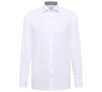 ETERNA Hemd Modern Fit Langarm Weiß Popeline 100% Baumwolle Tailliert bügelfrei Herren Gr. 42