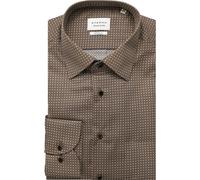 ETERNA Modern Fit Hemd beige, Bedruckt