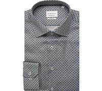 ETERNA Modern Fit Hemd blau, Bedruckt