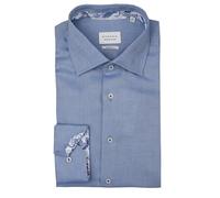 ETERNA Modern Fit Hemd extra Langer Arm New Kent Kragen Oxford blau Größe 40