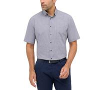 ETERNA Modern Fit Hemd Halbarm Button Down Kragen Karo Navy Größe 40