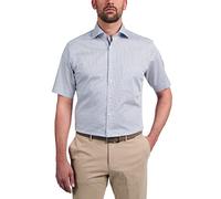 ETERNA Modern Fit Hemd Halbarm New Kent Kragen Muster blau Größe 40
