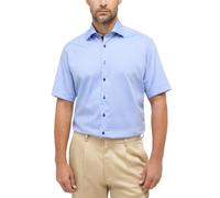 ETERNA Modern Fit Hemd Halbarm New Kent Kragen Oxford Mittelblau