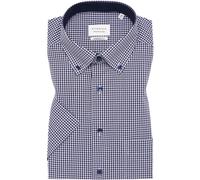 ETERNA Modern Fit Hemd Kurzarm dunkelblau