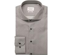 ETERNA Modern Fit Hemd silber, Bedruckt