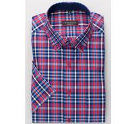 ETERNA MODERN FIT Kurzarm Hemd blau-rot-weiß kariert 3772-17-C04U 45 Halbarm