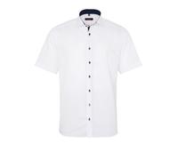 Eterna Halbarm Hemd Modern Fit Pinpoint Uni, weiß, 50/Mehr