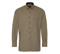 ETERNA Langarm Hemd Karo Popeline mit Tasche, Modern Fit (gelb, 46)