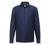 ETERNA - Modern Fit: Leinenhemd blau - Gr. - 40