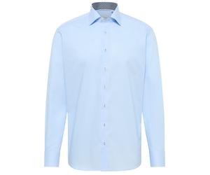 ETERNA MODERN FIT Natural Stretch Langarm Hemd himmelblau popeline 1082-11-X14K - Dynamic Cotton 46