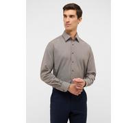 Eterna - Dynamic Cotton Dobbydesign Langarm dunkelbraun, 42/Langarm - 65cm