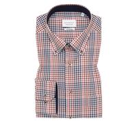 ETERNA - Modern Fit: Twillhemd blau/orange - Gr. - 41