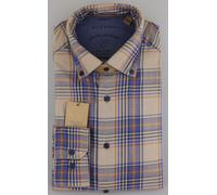 ETERNA MODERN FIT UPCYCLING SHIRT Langarm Hemd blau-beige kariert 2403-17-VS74 40 65