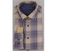 ETERNA MODERN FIT UPCYCLING SHIRT Langarm Hemd blau-beige kariert 2403-17-VS74 42 65