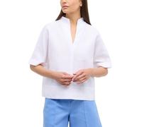 ETERNA Oversize Bluse Halbarm Stehkragen weiß Größe 42