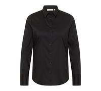 Hemdbluse ETERNA "FITTED", Damen, Gr. 46, schwarz, 4% Elasthan, 26% Polyamid, 70% Lyocell, klassisch, schmal, Blusen, EASY IRON (bügelleicht) (61472013-46) schwarz