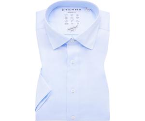 ETERNA Performance Modern Fit Hemd Kurzarm mittelblau