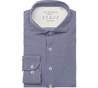 ETERNA Performance Modern Fit Jerseyhemd blau, Gestreift