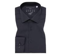 Langarmhemd ETERNA "SLIM FIT", Herren, Gr. 44, Normalgrößen, schwarz, Twill, 46% cotton, 8% Elasthan, 46% Polyester, schmal, Langarm Manschette, Hemden (26636422-44) schwarz