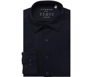 ETERNA Performance Slim Fit Jerseyhemd marine, Strukturiert