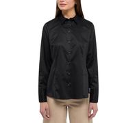 ETERNA Regular Bluse Langarm Hemdkragen Blickdicht schwarz