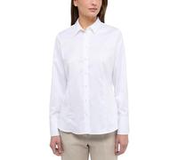 ETERNA Bluse Modern Classic Cover Shirt Langarm Twill Regular Fit unifarben Weiß Größe 48