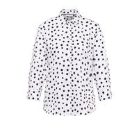 ETERNA REGULAR FIT 3/4 Arm Bluse weiss/schwarz satin print 7173-01-R352 54