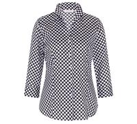 ETERNA REGULAR FIT 3/4 Arm Bluse weiß/schwarz satin print 7883-39-R469 42