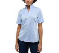 ETERNA Regular Fit Bluse Halbarm Kelchkragen hellblau Größe 50