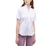 ETERNA Regular Fit Bluse Halbarm Kelchkragen weiß Größe 46
