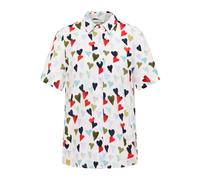 ETERNA Regular Fit Bluse Kurzarm Weiß/Mehrfarbig