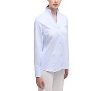 ETERNA Regular Fit Bluse Langarm Kelchkragen Punkte blau Größe 46