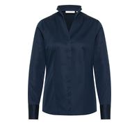 ETERNA - Satin Shirt Bluse Satingewebe Langarm navy, 38/Langarm