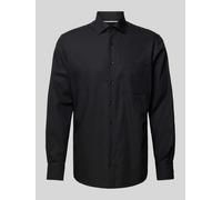 ETERNA Regular Fit Businesshemd aus Popeline in Black, Größe 41
