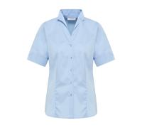 ETERNA Regular Fit Bluse Halbarm Kelchkragen hellblau Größe 50