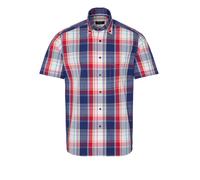 ETERNA Regular Fit Casualhemd Kurzarm Button Down Kragen Seersucker Karo rot Größe 46