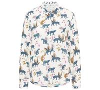 ETERNA REGULAR FIT Langarm Bluse beige viskose print 7684-19-D352 34