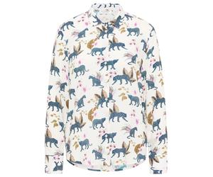 ETERNA REGULAR FIT Langarm Bluse beige viskose print 7684-19-D352 40