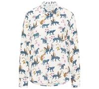ETERNA REGULAR FIT Langarm Bluse beige viskose print 7684-19-D352 42