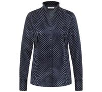 ETERNA - Bluse Satingewebe Langarm navy/weiß, 38/Langarm