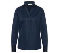 Satin Shirt Bluse in navy unifarben 36 navy