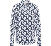 ETERNA REGULAR FIT Langarm Bluse marine weiß viscose 7022-19-D351 46