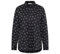 ETERNA REGULAR FIT Langarm Bluse schwarz/weiss satin print 7172-39-D935 48