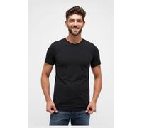 ETERNA Regular Fit T-Shirt Rundhals schwarz, Einfarbig