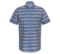 ETERNA REGULAR FIT UPCYCLING SHIRT Kurzarm Hemd oxford blau-braun kariert 2453-14-WS9B 50 65